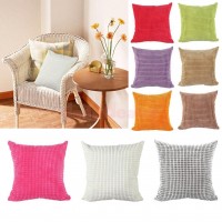 Sofa Square Kernel Fabric Solid Waist Pillow Case Cushion Cover 45x45cm 9 Colors   263322116590